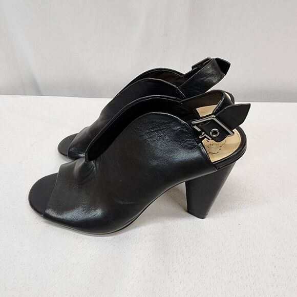 Vince Camuto Women's Size 6M Kembia Black Leather High Heel Slingback Sandals - Picture 6 of 12